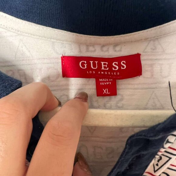 GUESS Shirt – Size XL – White, Red & Grey - Picture 4 of 4
